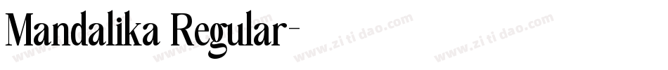 Mandalika Regular字体转换